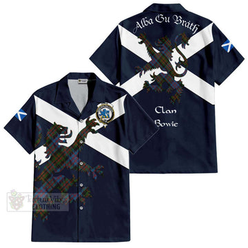 Bowie Tartan Lion Rampant Hawaiian Shirt Proudly Display Your Heritage with Alba Gu Brath and Clan Name Kid - Tartan Vibes Clothing