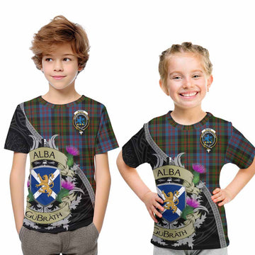 Bowie Tartan Family Crest Kid T-Shirt Lion Rampant Royal Thistle Shield Celtic Inspired Youth XL Size14 - Tartan Vibes Clothing