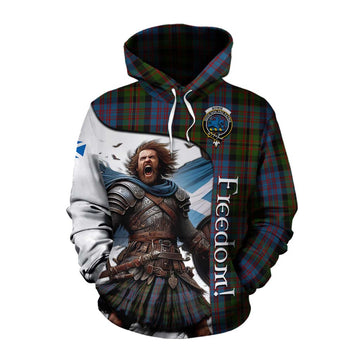 Bowie Crest Tartan Cotton Hoodie Inspired by the Freedom of Scottish Warrior Pullover Hoodie XS - Tartan Vibes Clothing