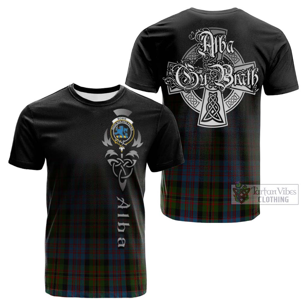 Bowie Tartan Cotton T-shirt Featuring Alba Gu Brath Family Crest Celtic Inspired Kid's Shirt - Tartan Vibes Clothing