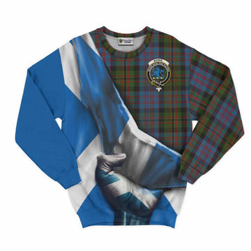 Bowie Tartan Sweatshirt with Family Crest Scotland Patriotic Style Unisex - Tartan Vibes Clothing