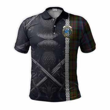 Bowie Tartan Polo Shirt with Family Crest Cross Sword Thistle Celtic Vibes Kid - Tartan Vibes Clothing
