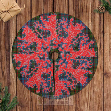 Tartan Vibes Clothing Bowie Tartan Christmas Tree Skirt Lion Rampant Style