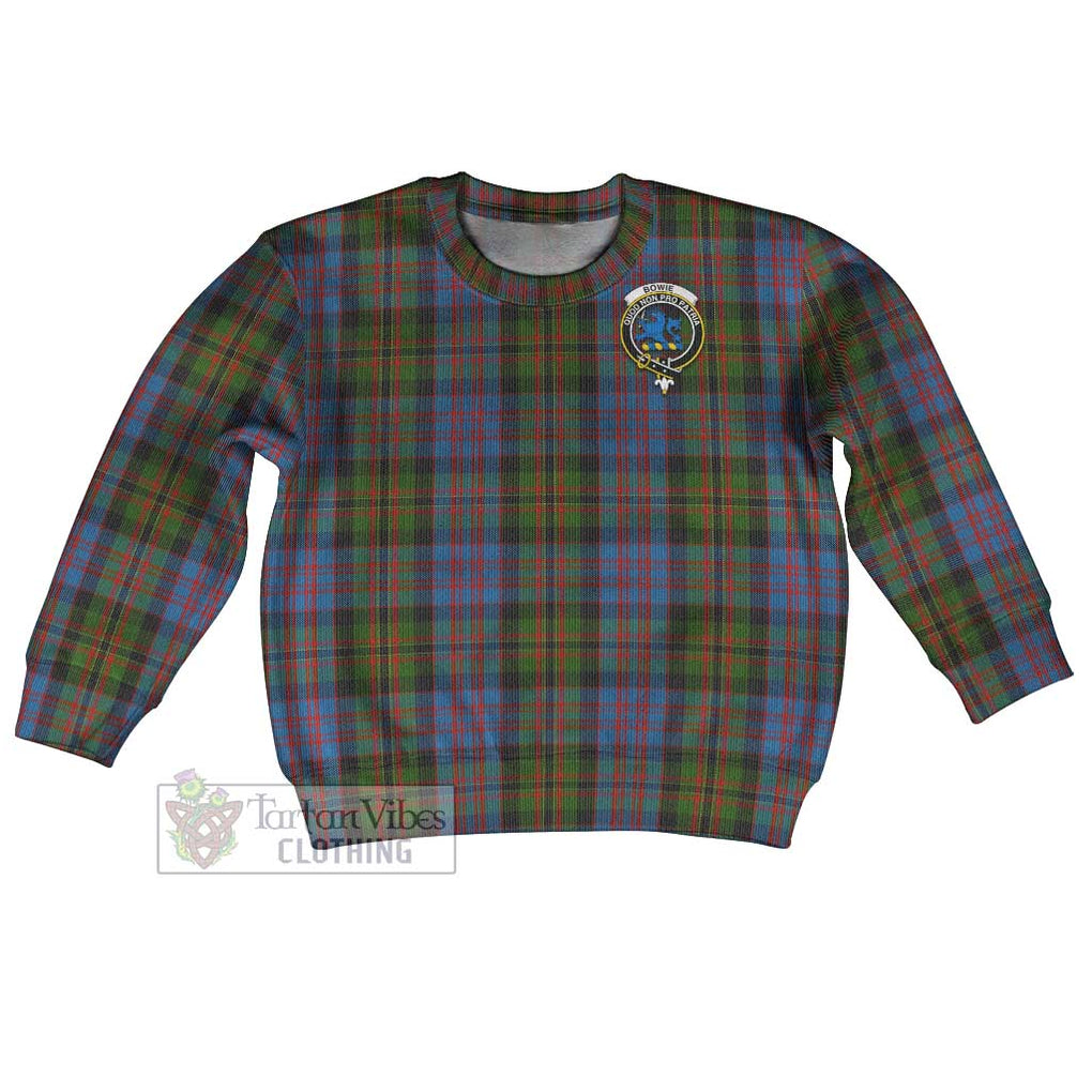 Bowie Tartan Kid Ugly Sweater with Family Crest Kid - Tartan Vibes Clothing