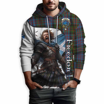 Bowie Crest Tartan Hoodie Inspired by the Freedom of Scottish Warrior Pullover Hoodie - Tartan Vibes Clothing