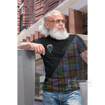 Bowie Tartan Cotton T-shirt with Family Crest and Military Logo Style Men's Shirt - Tartan Vibes Clothing