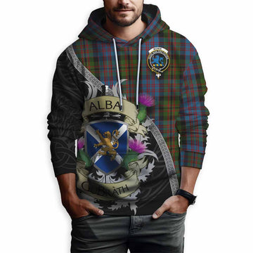 Bowie Tartan Family Crest Hoodie Lion Rampant Royal Thistle Shield Celtic Inspired Pullover Hoodie - Tartan Vibes Clothing