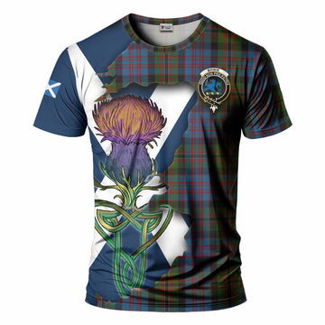 Tartan Vibes Clothing Bowie Tartan Family Crest T-Shirt Scottish Thistle Celtic Inspired