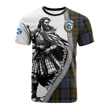 Bowie Tartan Clan Crest Cotton T-shirt with Highlander Warrior Celtic Style Kid's Shirt - Tartan Vibes Clothing