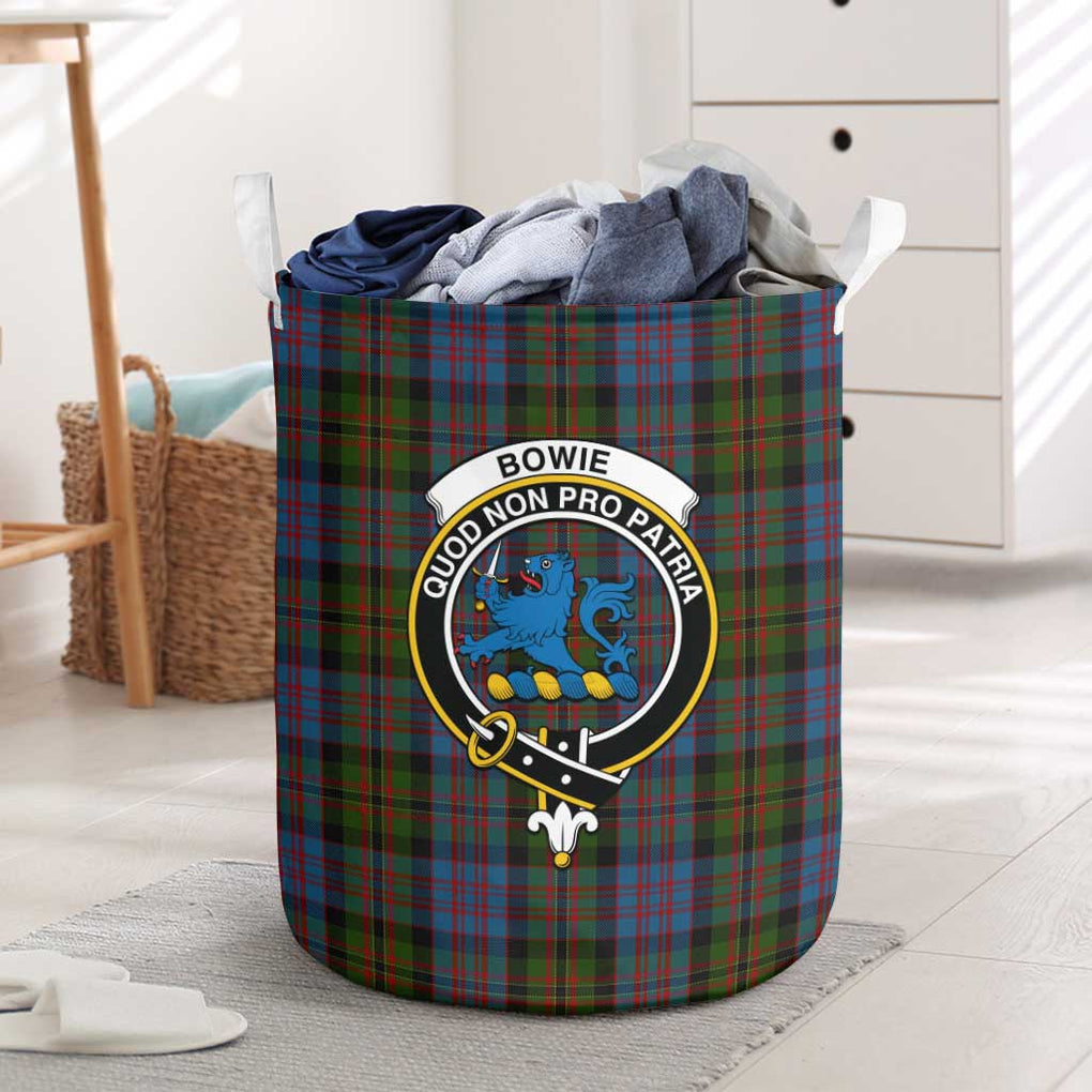 Bowie Tartan Laundry Basket with Family Crest One Size - Tartan Vibes Clothing