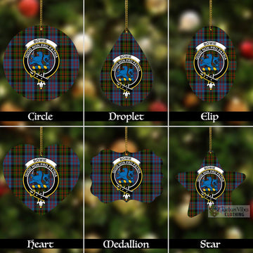Bowie Tartan Christmas Aluminium Ornament with Family Crest Aluminium - Tartan Vibes Clothing
