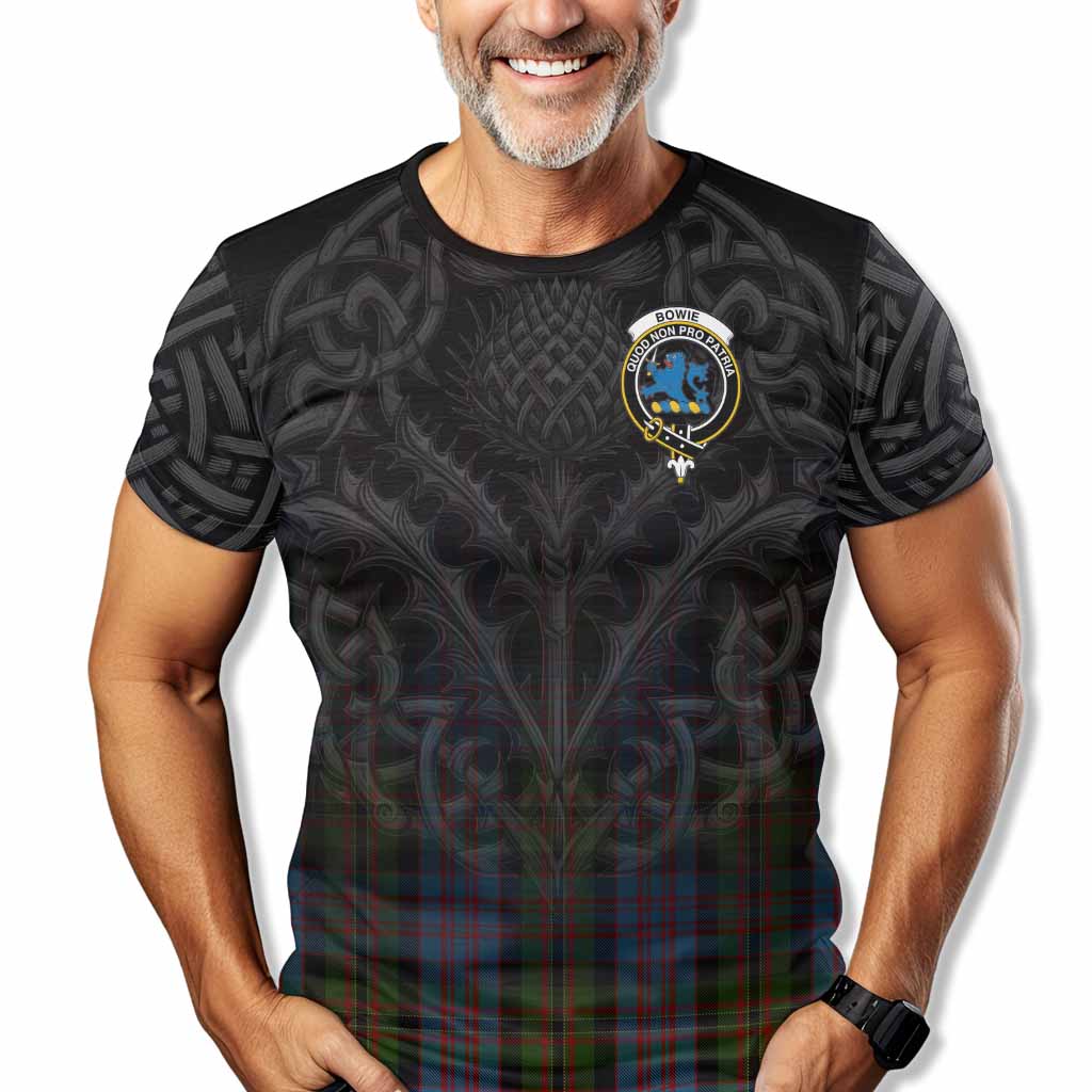 Bowie Tartan T-Shirt with Family Crest Celtic Thistle Vibes Kid's Shirt - Tartan Vibes Clothing