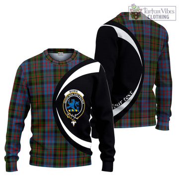Bowie Tartan Ugly Sweater with Family Crest Circle Style Unisex - Tartan Vibes Clothing