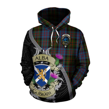 Bowie Tartan Family Crest Cotton Hoodie Lion Rampant Royal Thistle Shield Celtic Inspired Pullover Hoodie XS - Tartan Vibes Clothing