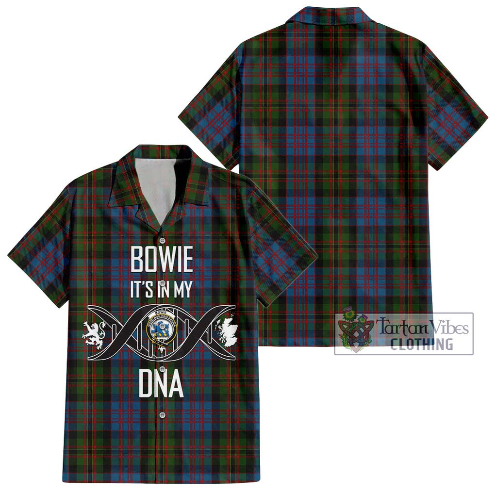 Bowie Tartan Hawaiian Shirt with Family Crest DNA In Me Style Kid - Tartan Vibes Clothing