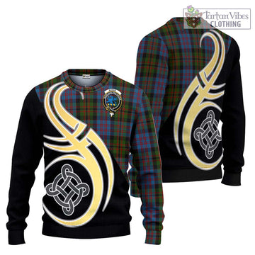 Bowie Tartan Ugly Sweater with Family Crest and Celtic Symbol Style Unisex - Tartan Vibes Clothing