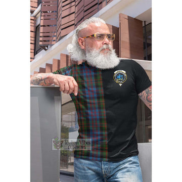 Bowie Tartan Cotton T-shirt with Family Crest and Half Of Me Style Men's Shirt - Tartan Vibes Clothing