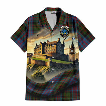 Bowie Tartan Family Crest Hawaiian Shirt with Scottish Ancient Castle Style Kid - Tartan Vibes Clothing