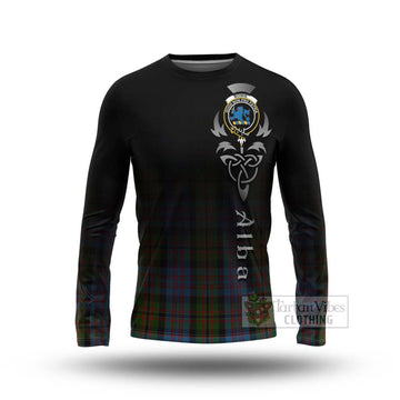 Bowie Tartan Long Sleeve T-Shirt Featuring Alba Gu Brath Family Crest Celtic Inspired Unisex - Tartan Vibes Clothing