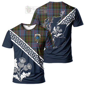 Bowie Tartan T-Shirt Featuring Thistle and Scotland Map Kid's Shirt - Tartanvibesclothing Store