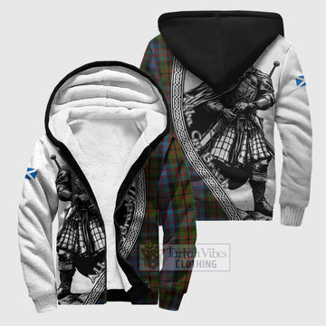Bowie Tartan Clan Crest Sherpa Hoodie with Highlander Warrior Celtic Style Unisex S - Tartan Vibes Clothing