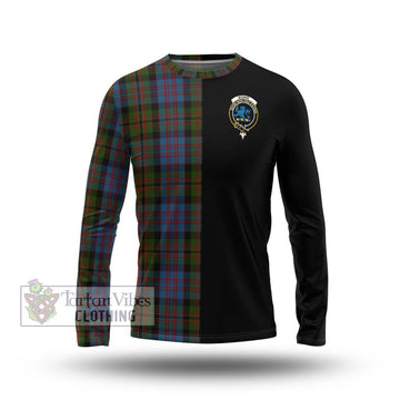 Bowie Tartan Long Sleeve T-Shirt with Family Crest and Half Of Me Style Unisex - Tartan Vibes Clothing