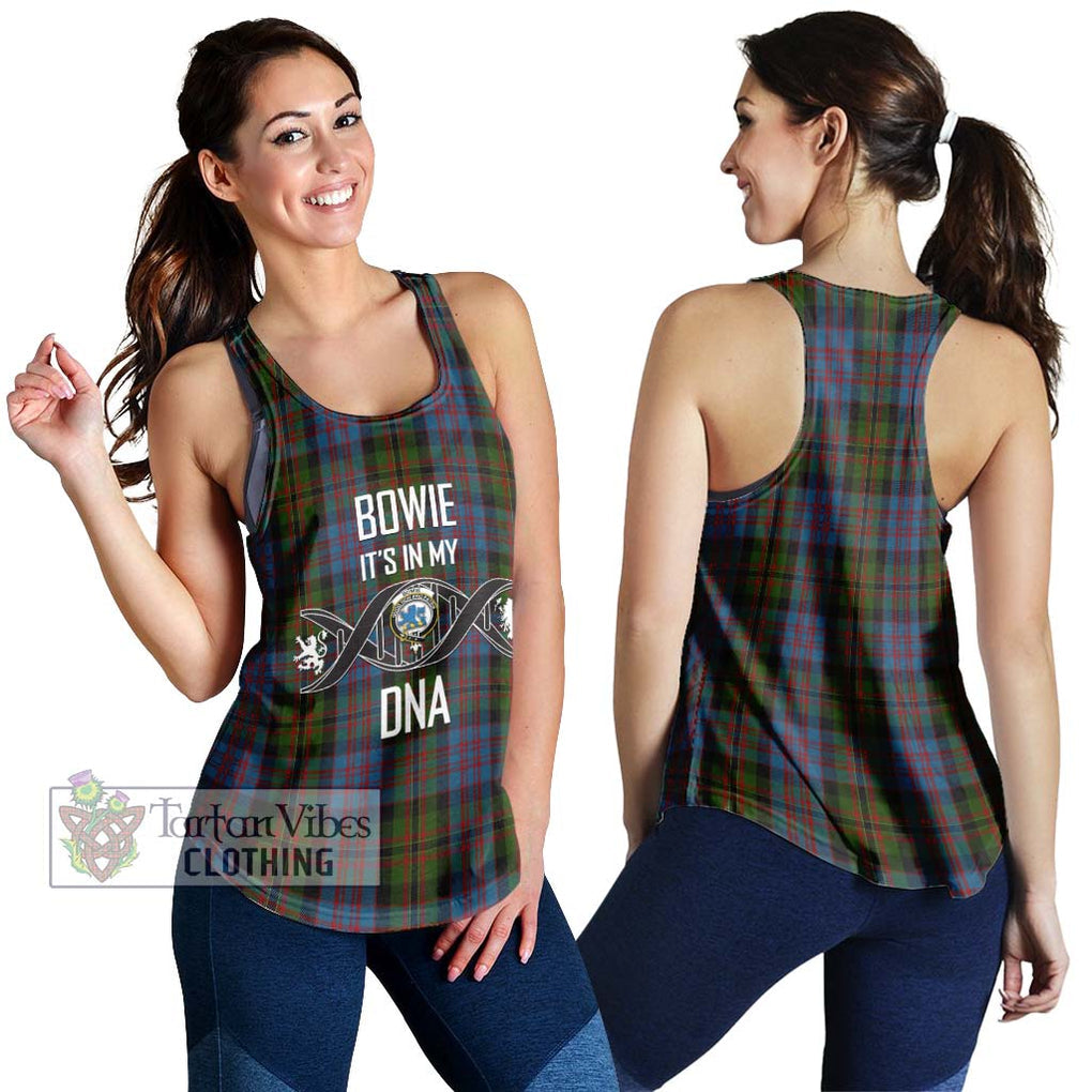 Bowie Tartan Women's Racerback Tanks with Family Crest DNA In Me Style 4XL - Tartan Vibes Clothing