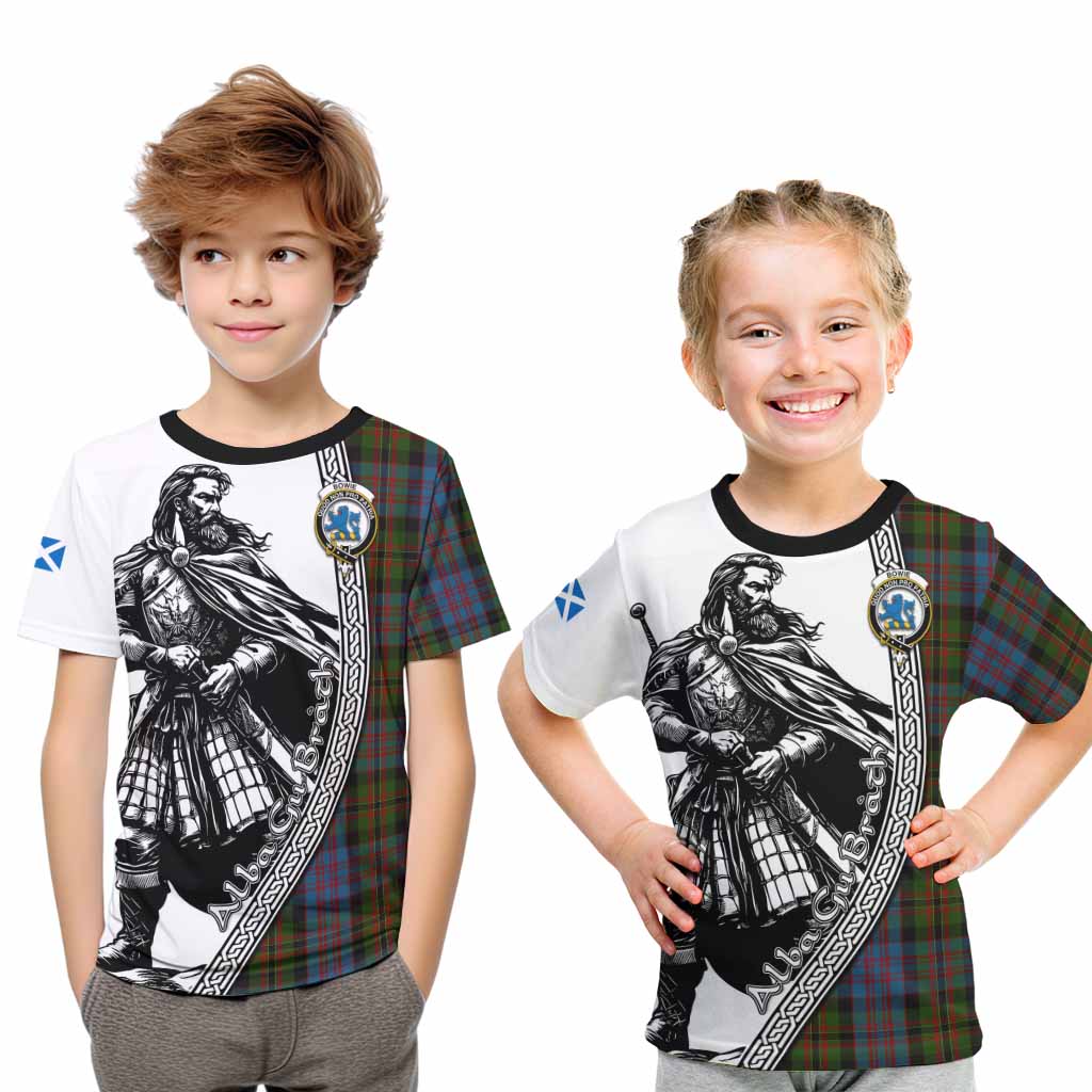 Bowie Tartan Clan Crest Kid T-Shirt with Highlander Warrior Celtic Style Youth XL Size14 - Tartan Vibes Clothing