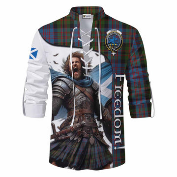 Bowie Crest Tartan Ghillie Kilt Shirt Inspired by the Freedom of Scottish Warrior Men - Tartan Vibes Clothing