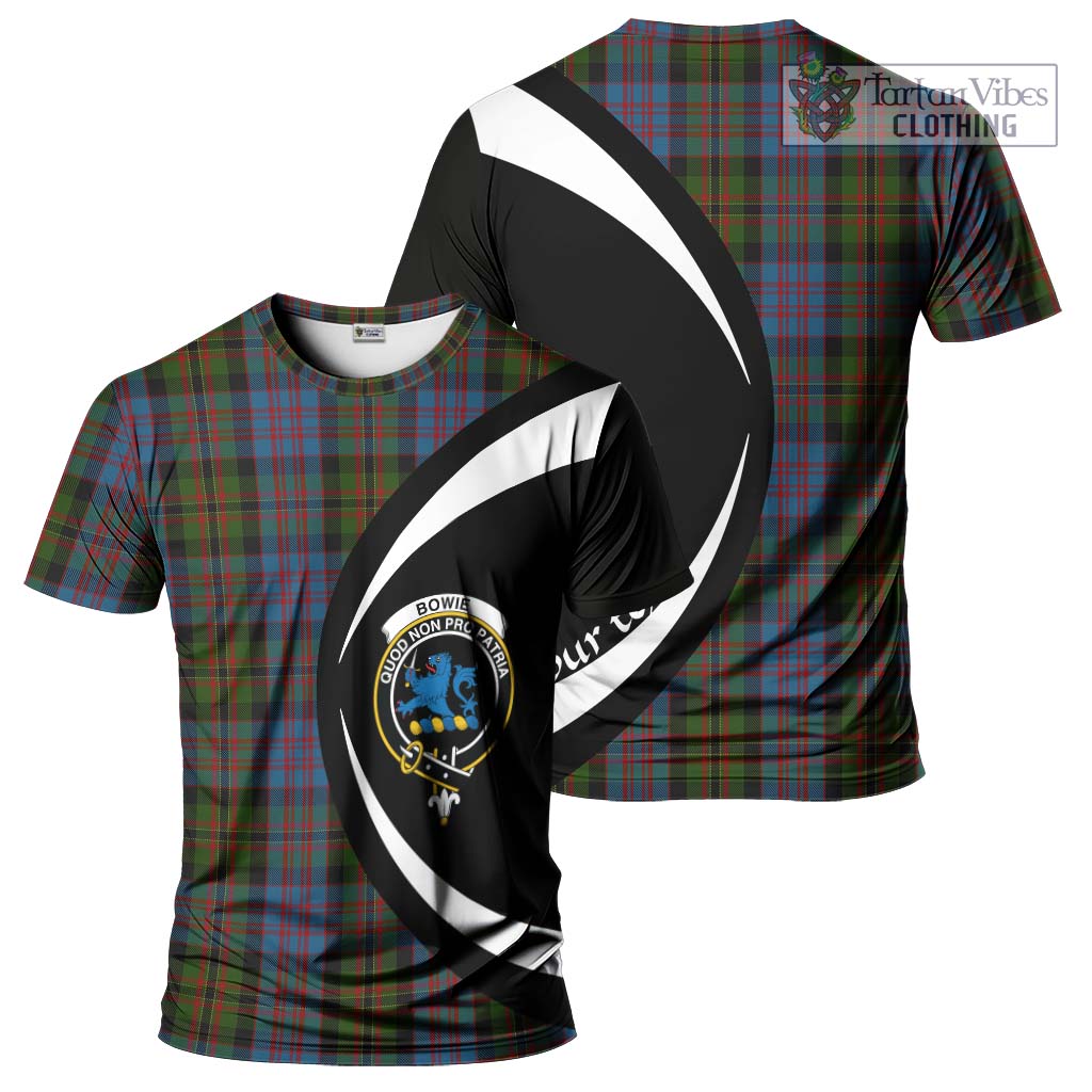 Bowie Tartan T-Shirt with Family Crest Circle Style Kid's Shirt - Tartan Vibes Clothing