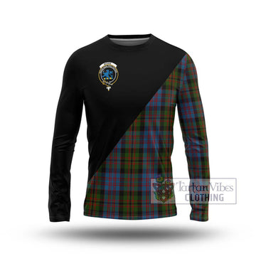 Bowie Tartan Long Sleeve T-Shirt with Family Crest and Military Logo Style Unisex - Tartan Vibes Clothing