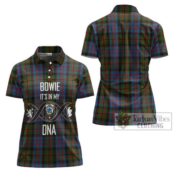 Bowie Tartan Women's Polo Shirt with Family Crest DNA In Me Style - Tartan Vibes Clothing
