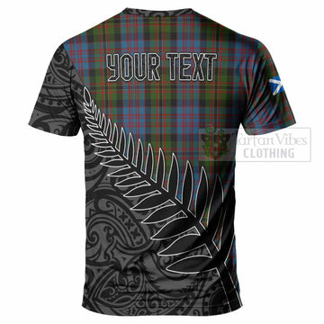 Bowie Crest Tartan T-Shirt with New Zealand Silver Fern Half Style - Tartan Vibes Clothing