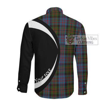 Bowie Tartan Long Sleeve Button Up with Family Crest Circle Style Men's Shirt - Tartan Vibes Clothing