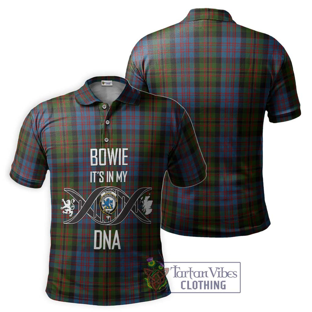 Bowie Tartan Polo Shirt with Family Crest DNA In Me Style - Tartan Vibes Clothing