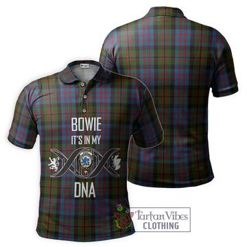 Bowie Tartan Polo Shirt with Family Crest DNA In Me Style - Tartan Vibes Clothing