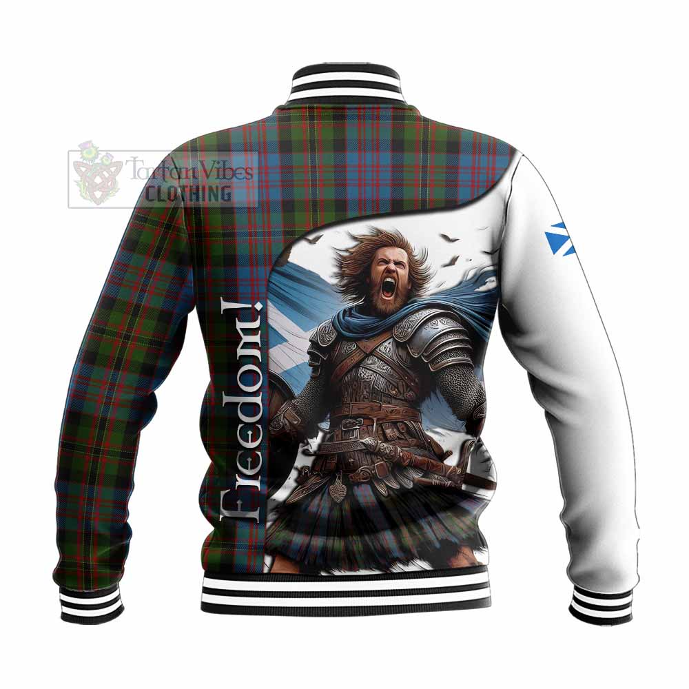 Bowie Crest Tartan Baseball Jacket Inspired by the Freedom of Scottish Warrior - Tartan Vibes Clothing