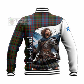 Bowie Crest Tartan Baseball Jacket Inspired by the Freedom of Scottish Warrior - Tartan Vibes Clothing