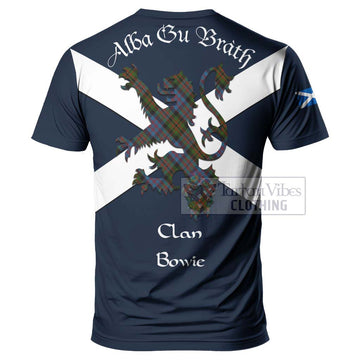 Bowie Tartan Lion Rampant T-Shirt Proudly Display Your Heritage with Alba Gu Brath and Clan Name - Tartan Vibes Clothing