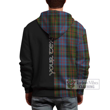 Bowie Tartan Hoodie with Family Crest and Half Of Me Style - Tartan Vibes Clothing