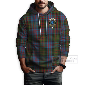 Bowie Tartan Hoodie with Family Crest Celtic Skull Style - Tartan Vibes Clothing