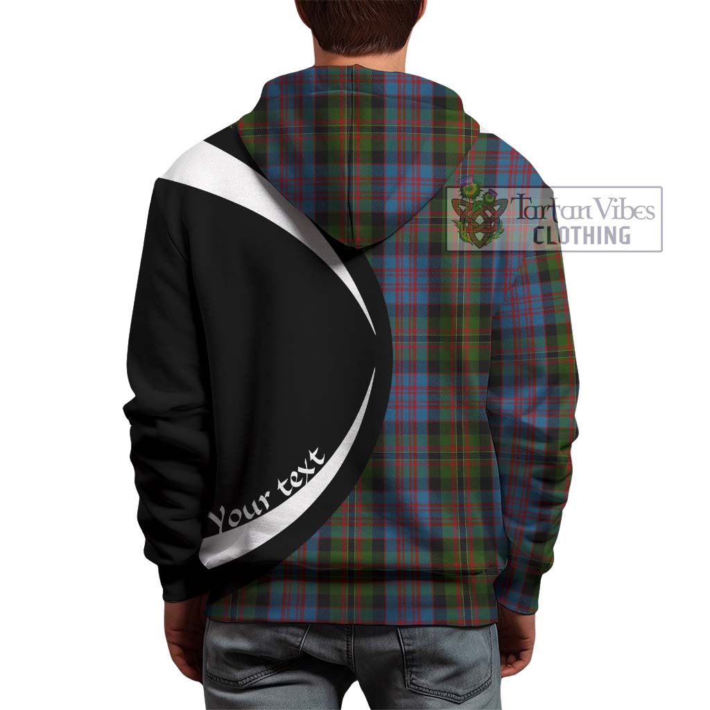 Bowie Tartan Hoodie with Family Crest Circle Style - Tartan Vibes Clothing