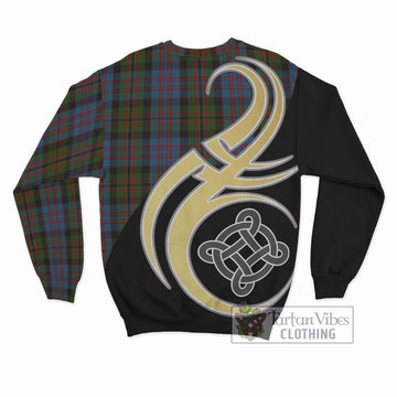 Bowie Tartan Sweatshirt with Family Crest and Celtic Symbol Style - Tartan Vibes Clothing