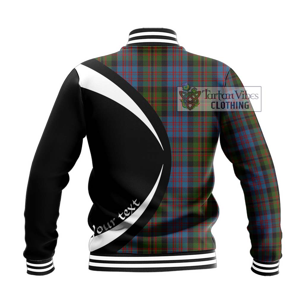 Bowie Tartan Baseball Jacket with Family Crest Circle Style - Tartan Vibes Clothing
