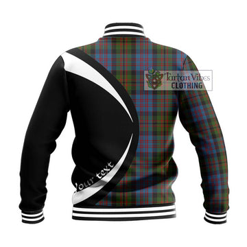 Bowie Tartan Baseball Jacket with Family Crest Circle Style - Tartan Vibes Clothing
