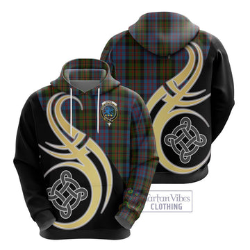 Bowie Tartan Hoodie with Family Crest and Celtic Symbol Style - Tartan Vibes Clothing