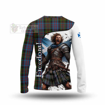 Bowie Crest Tartan Long Sleeve T-Shirt Inspired by the Freedom of Scottish Warrior - Tartan Vibes Clothing