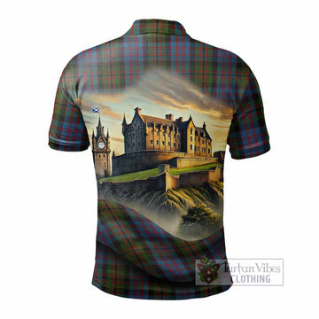 Tartan Vibes Clothing Bowie Tartan Family Crest Polo Shirt with Scottish Ancient Castle Stype