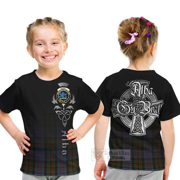 Bowie Tartan Kid T-Shirt Featuring Alba Gu Brath Family Crest Celtic Inspired - Tartan Vibes Clothing