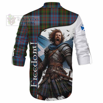 Bowie Crest Tartan Ghillie Kilt Shirt Inspired by the Freedom of Scottish Warrior - Tartan Vibes Clothing